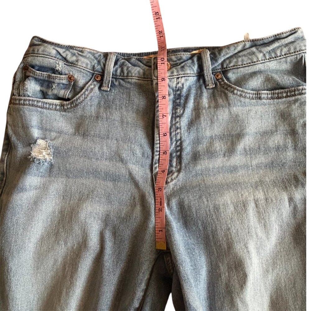 Seven7 Jeans Size 8 Light Wash Distressed Mid Rise Stretch Denim - Picture 11 of 13